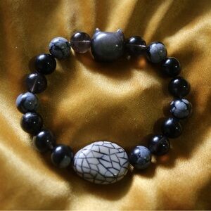 Snowflake Obsidian Healing Talisman